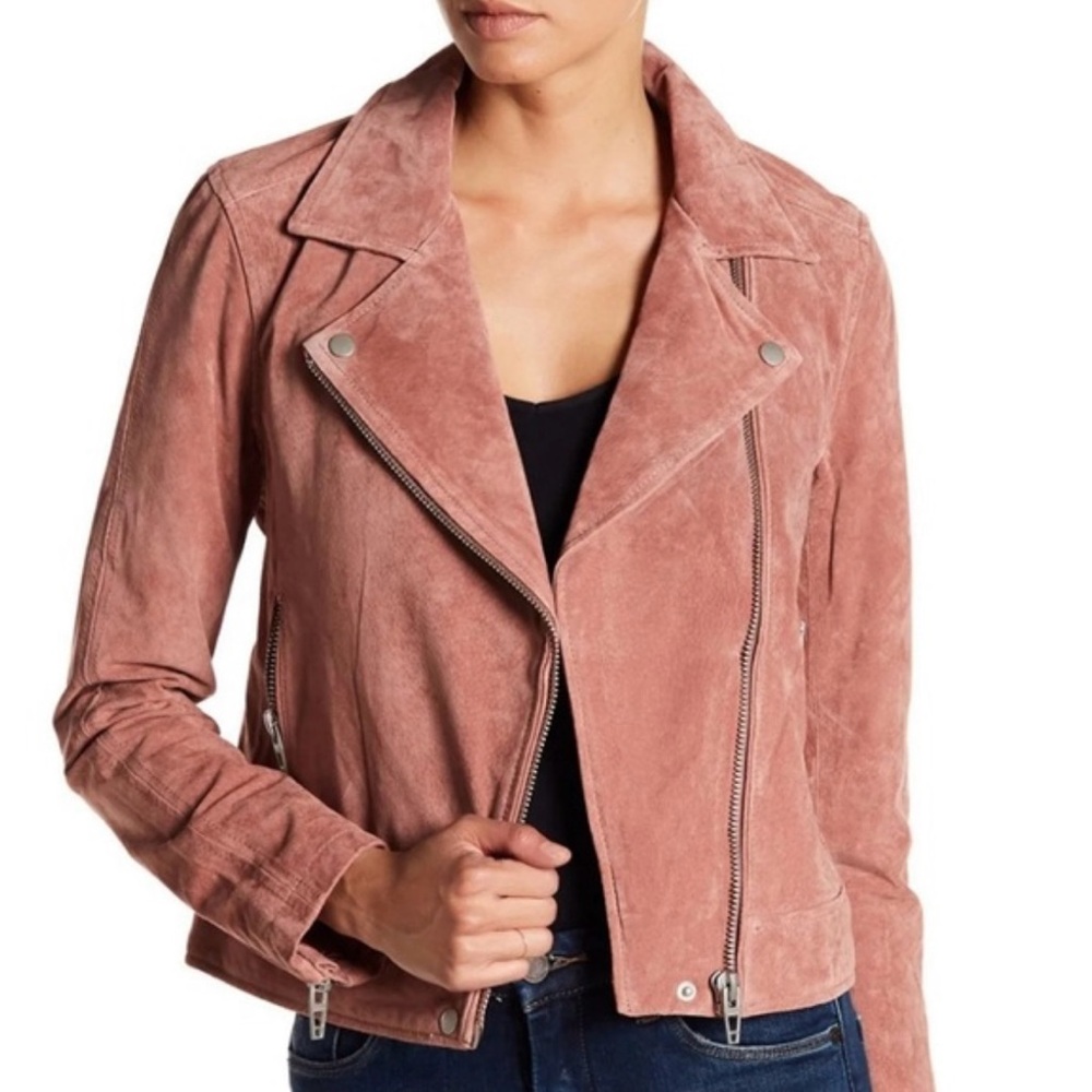 Women's Pink Suede Jacket